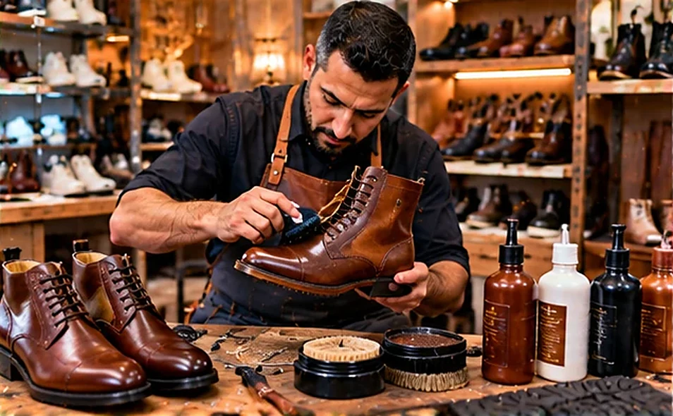 Allo 212 – cordonnerie à Fès : entretien et cirage de bottines